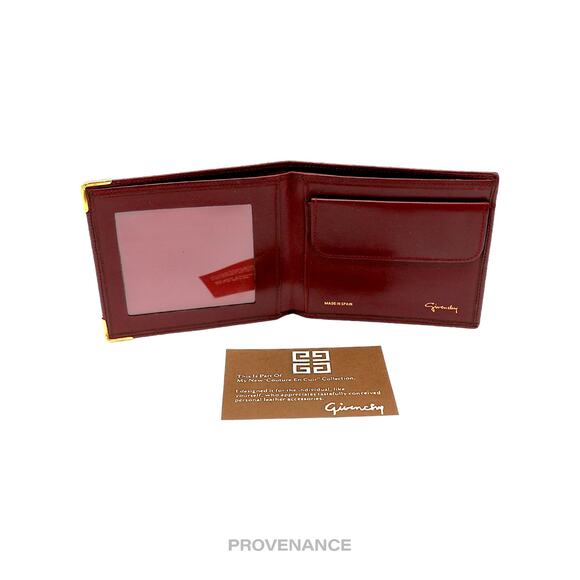 🔴 Givenchy Logo Bifold Wallet - Red Leather - Picture 6 of 7